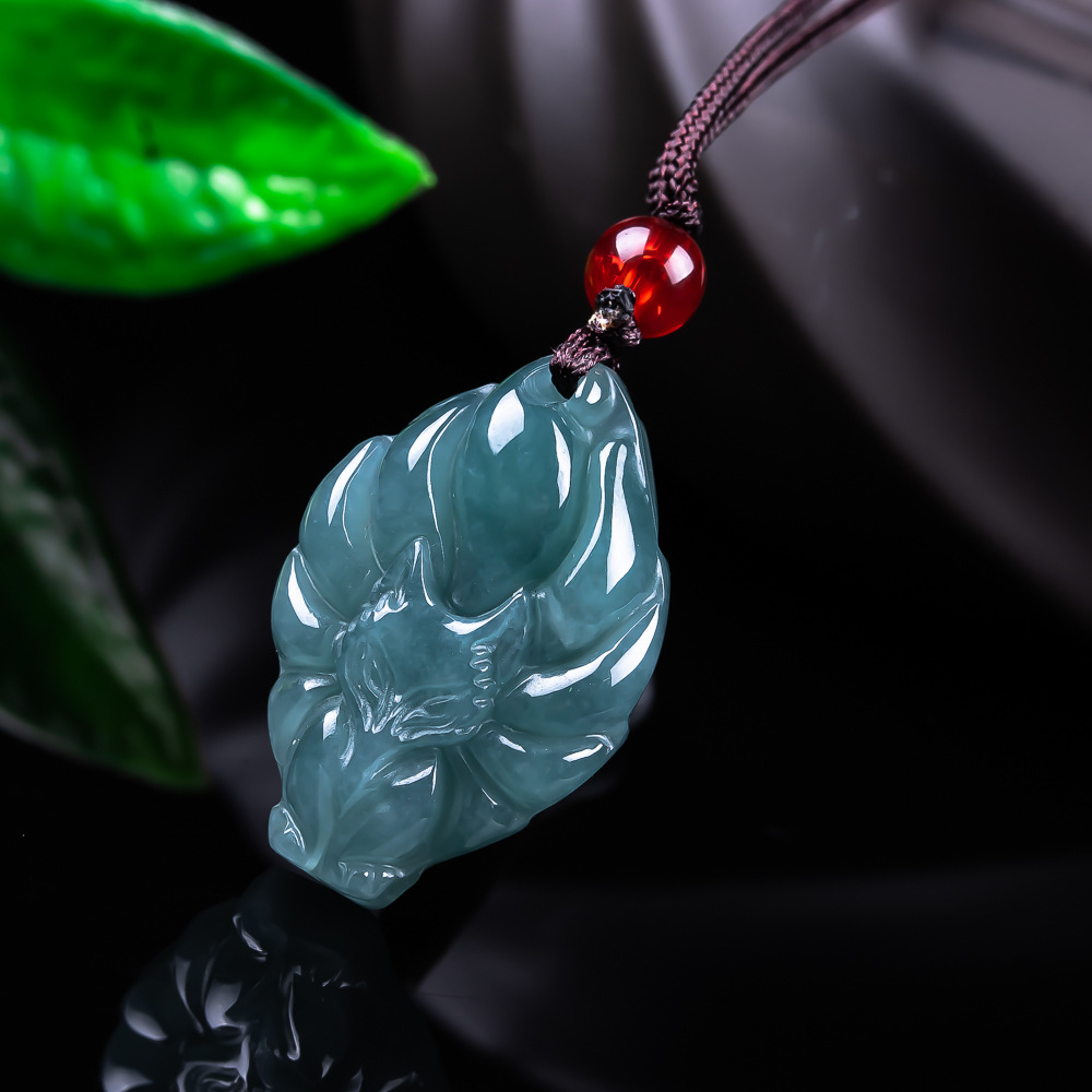 Jewelry & Watches Sp Z Oo Opinie - Collier pendentif renard en jadéite birmane