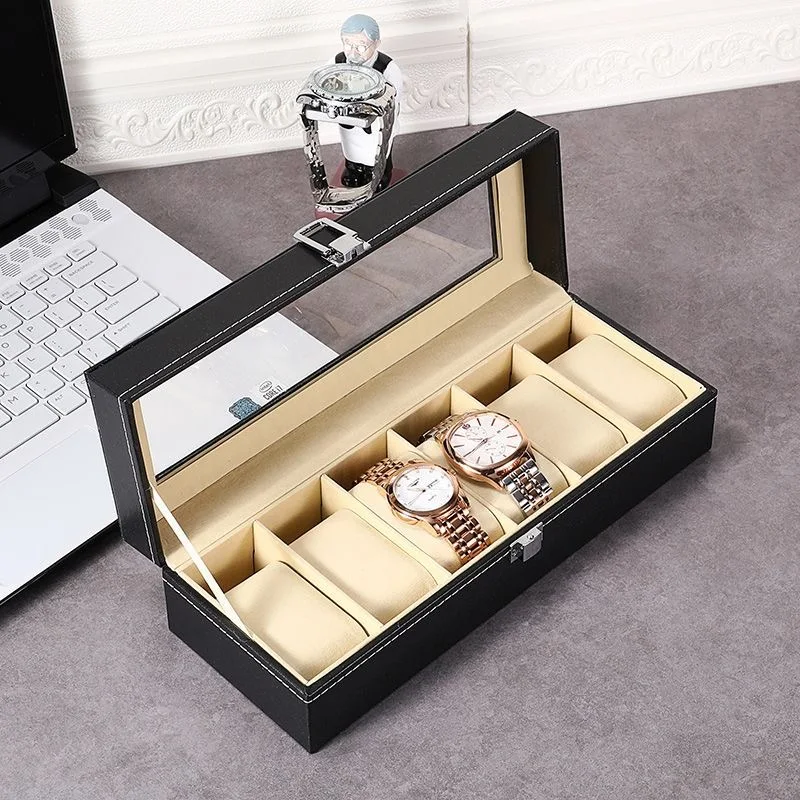 Jewelry Or Watches - Boîte de montre en cuir haut