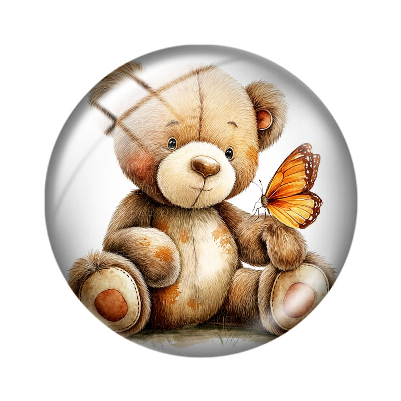 Cabochons en verre Ours Papill - Butterfly Pendant Necklace avis et prix
