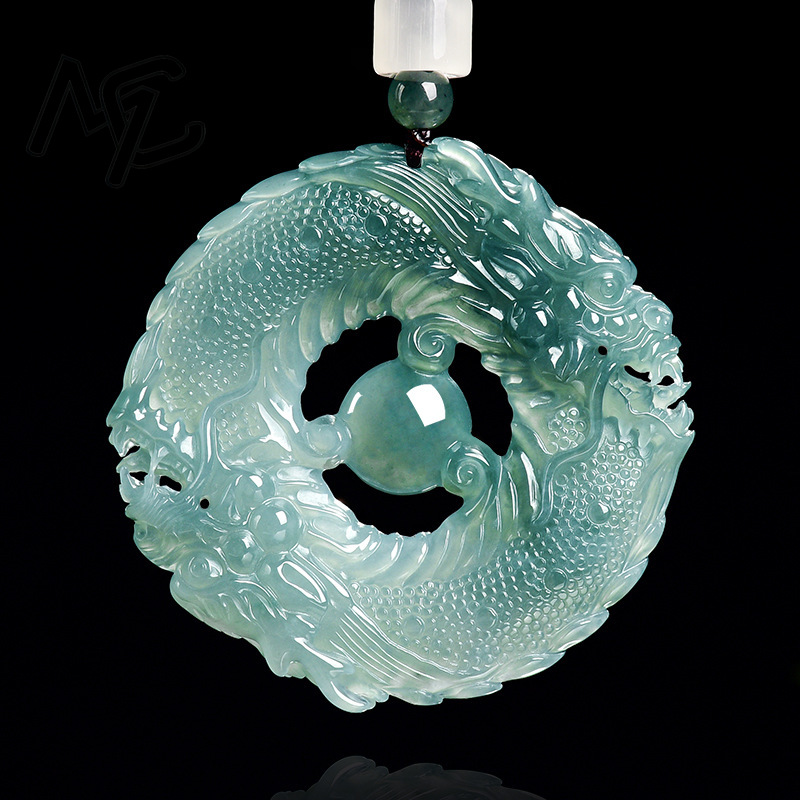 Collier pendentif en jade bleu - Jewelry & Watches Sp Z Oo Opinie avis et prix