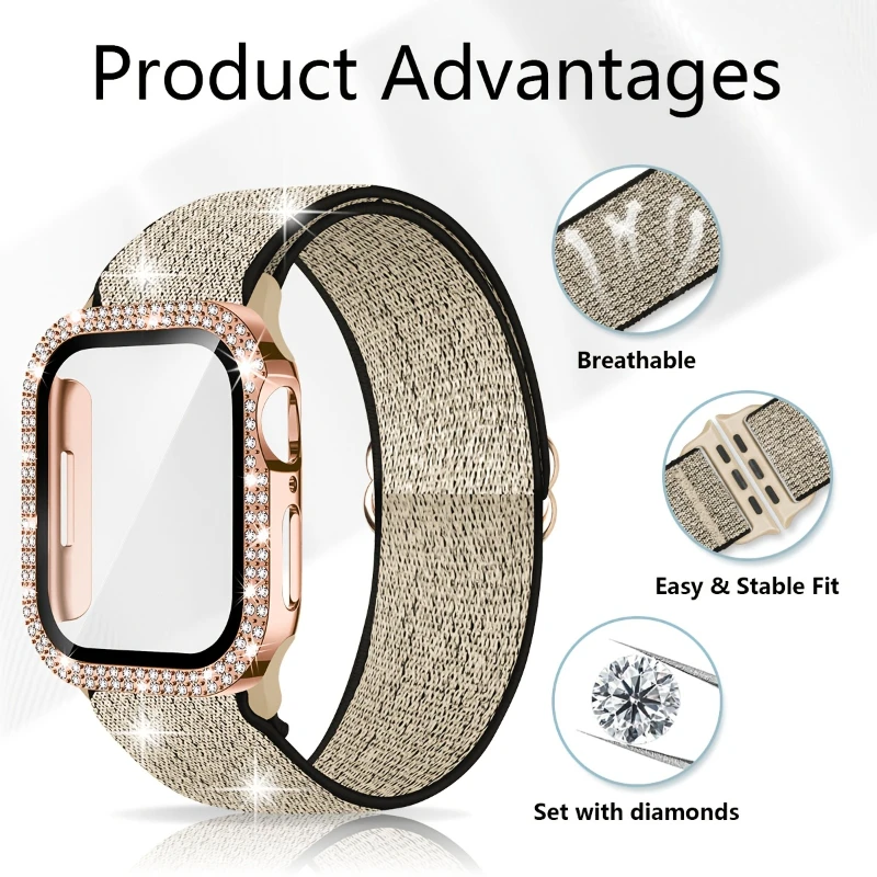 Bracelet + étui pour Apple Wat - Jewelry Smart Watches avis et prix