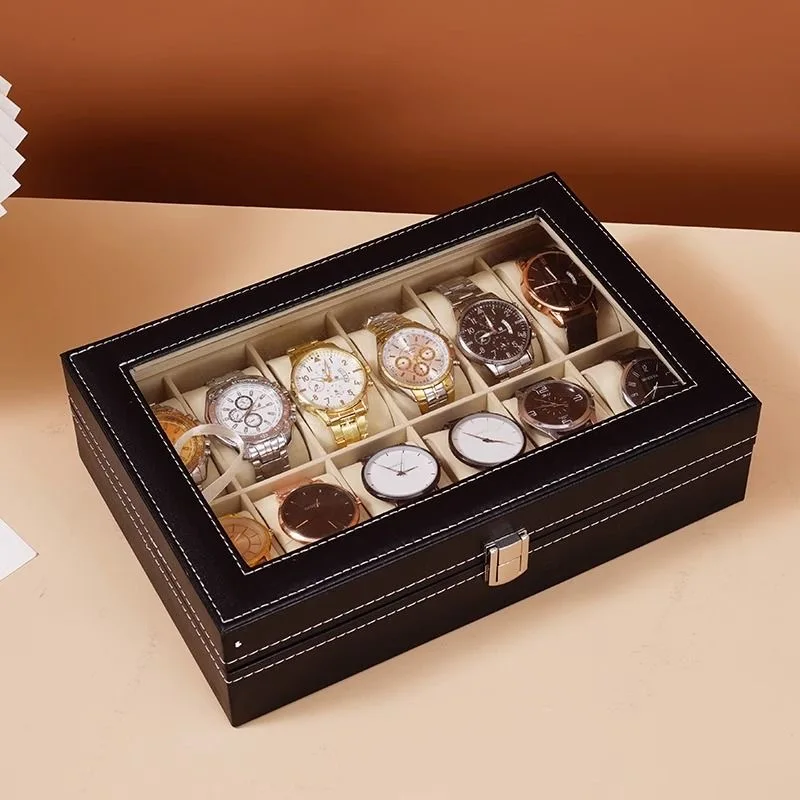 Boîte de montre en cuir haut d - Jewelry Or Watches avis et prix